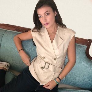Calvin Klein golden button tie shirt